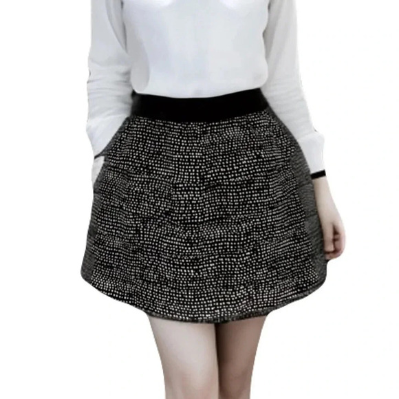 Central Park West/ Black and white polka dot/ Layered mini skirt/ Size US XS - Picture 1 of 8